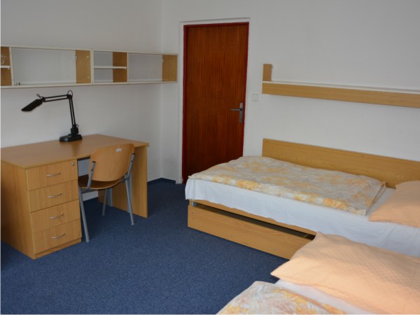 Typical student room at Harcov dormitories